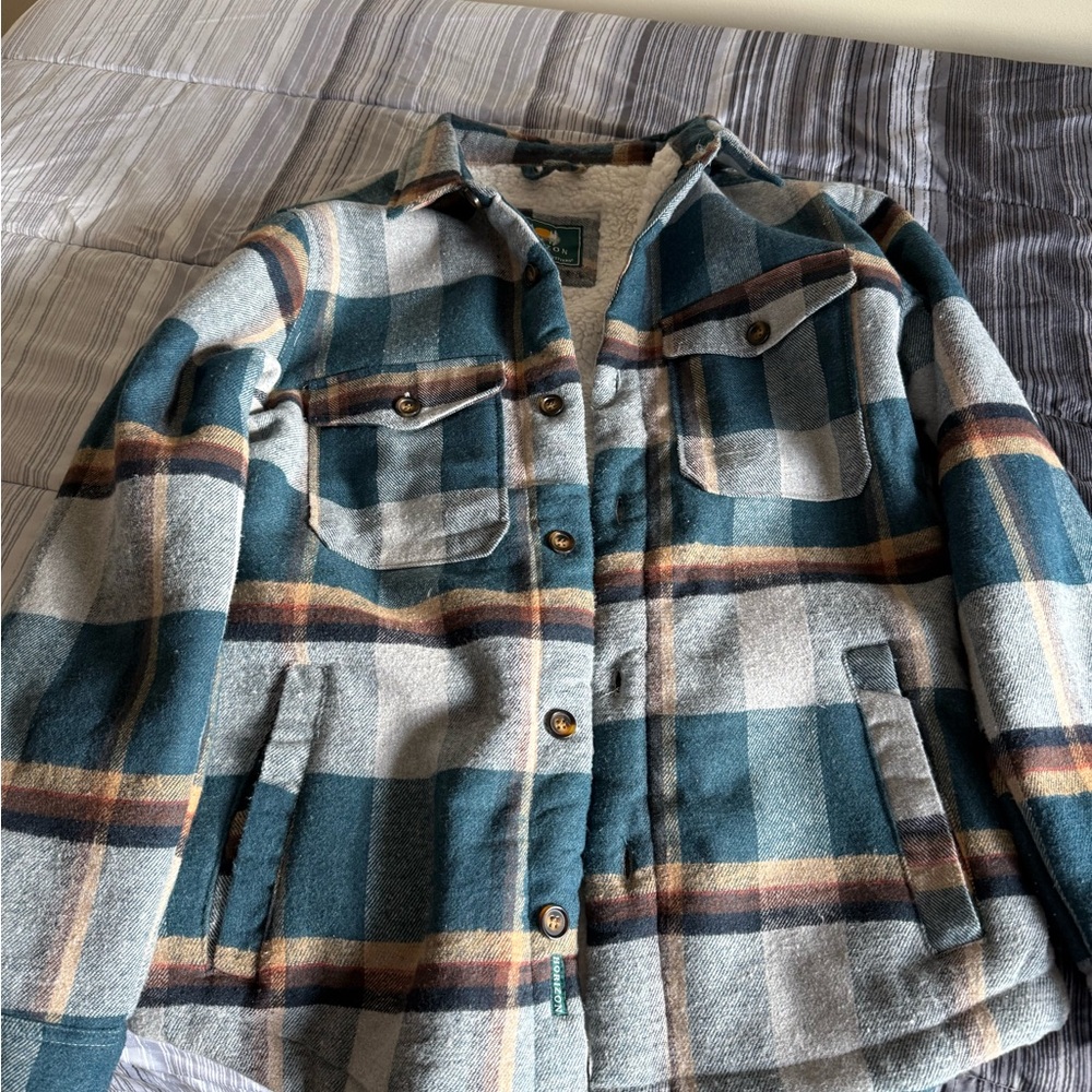Horizon Plaid Button-Up Jacket/Flannel